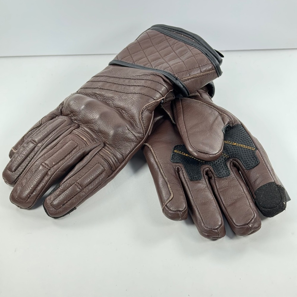 Merlin Catton III D3O WP Leather Motorcycle Gloves Mens Medium Brown MGW142